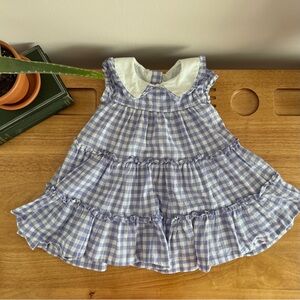 Janie and Jack Lavender Gingham Tiered Dress 12–18 Months | Heirloom